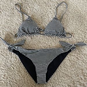 Billabong Plaid Bikini Set